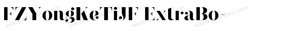 FZYongKeTiJF ExtraBo字体转换